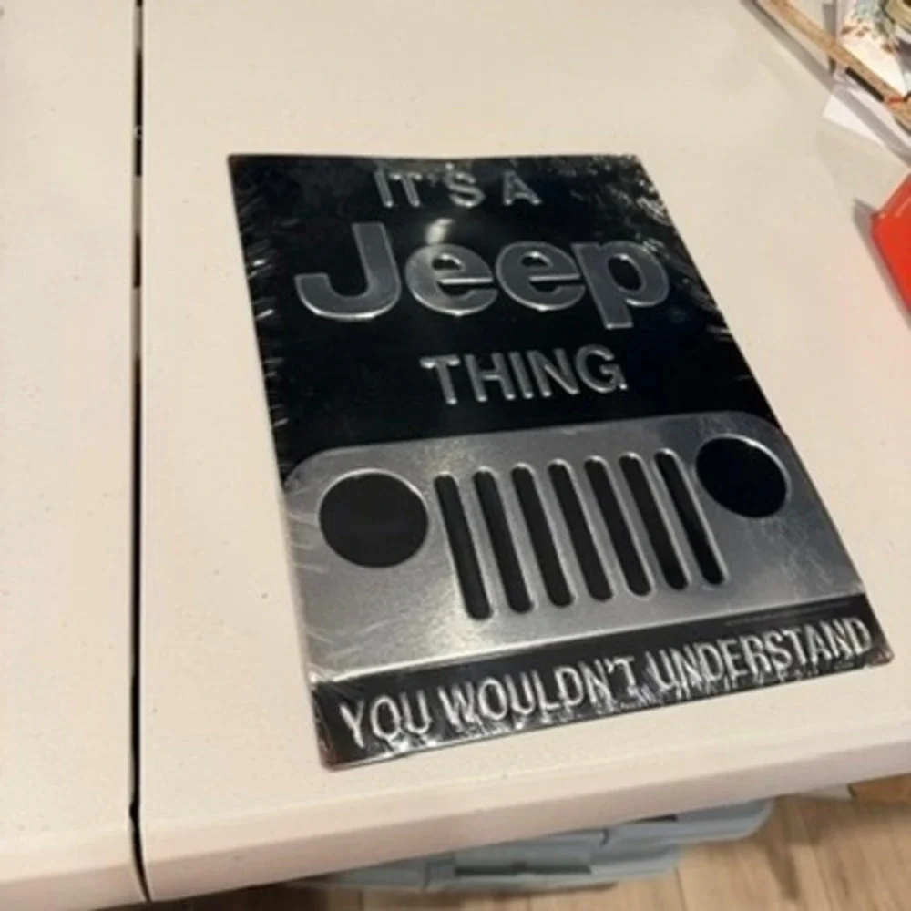 Jeep Metal Tin Sign Unisex‎ OS Black It's A Jeep Thing You Wouldn't Understand